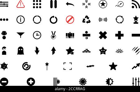 Configuring web setings black color set solid style vector illustration Stock Vector