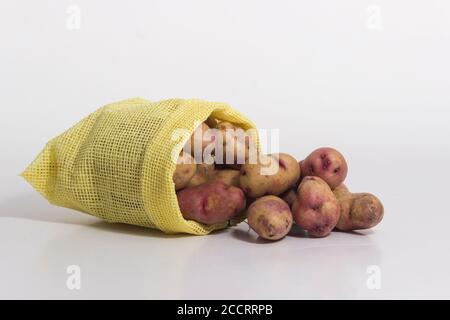 Types of potatoes - Peruvian potatoes still life - Huayro potato Stock Photo