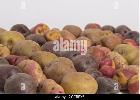 Types of potatoes - Peruvian potatoes still life Stock Photo
