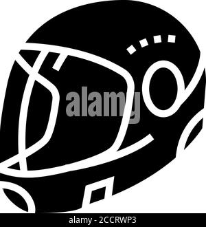 protection helmet glyph icon vector illustration Stock Vector