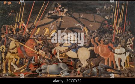 Painting 'The Battle of San Romano' (1435-1440) by Italian Renaissance  painter Paolo Uccello on display in the Uffizi Gallery (Galleria degli  Uffizi) in Florence