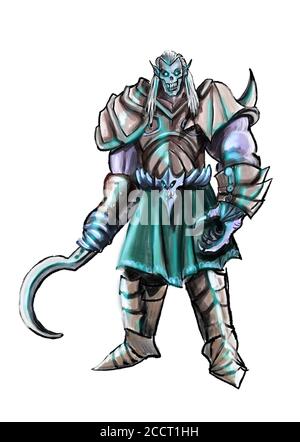 evil knight illustration Stock Photo