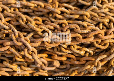 Rusty chain Stock Photo