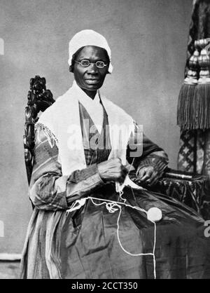 Portrait of Sojourner Truth (born Isabella 'Belle' Baumfree c. 1797-1883), 1864. Stock Photo