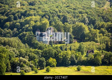 Perigord, the picturesque castle of Fayrac in Dordogne, France Stock Photo