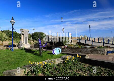 The Memorial gardens, Central Beach, Sutton on Sea village, Lincolnshire, England; UK Stock Photo