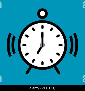 Alarm clock with dial and arrows. Stock Vector