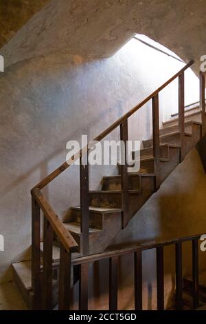 stairs in the tower, Euphrasian Basilica, UNESCO world heritage, Porec, Istria, Croatia Stock Photo