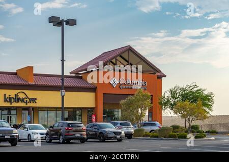 Barstow, CA / USA – August 22, 2020: Columbia Sportswear Company at The Outlets at Barstow located adjacent to Interstate 15 in Barstow, California. Stock Photo