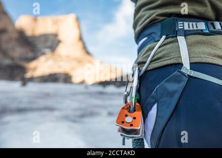 Akshayak Pass - © Christopher Kimmel 2019.  For use by Mammut North America only with credit: 'Christopher Kimmel / Alpine Edge Photography'  Instagra Stock Photo