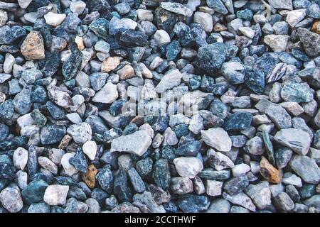 Background of small colored pebbles as texture Stock Photo