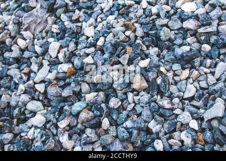 Background of small colored pebbles as texture Stock Photo