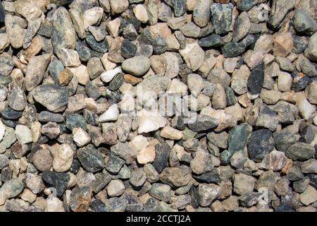 Background of small colored pebbles as texture Stock Photo
