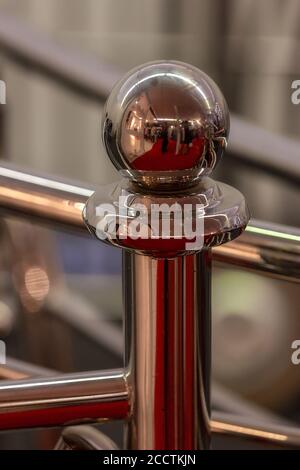 ornamental metal fences for balconies and stairs Stock Photo