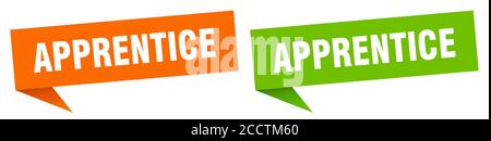 apprentice banner sign. apprentice speech bubble label set Stock Vector