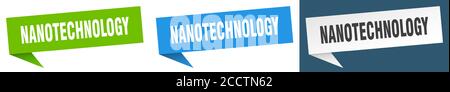 nanotechnology banner sign. nanotechnology speech bubble label set Stock Vector