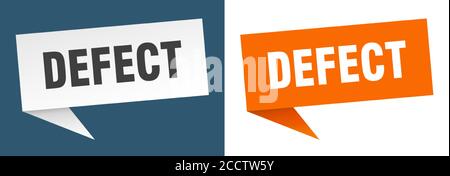 defect ribbon label sign set. defect banner Stock Vector Image & Art ...
