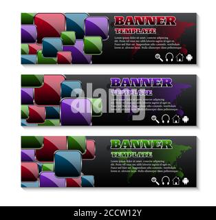 Banner template set Stock Vector