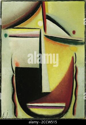 Abstract Head--Autumn and Dying by Alexei Jawlensky, 1923. Stock Photo