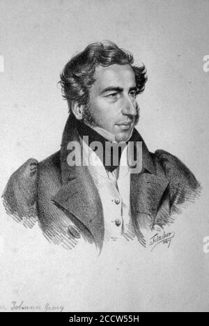 Johann Georg Walcher von Moltheim Litho. Stock Photo