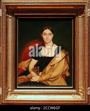 Jean Auguste Dominique Ingres - Madame Devauçay. Stock Photo