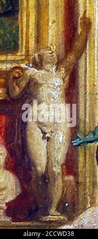 Johan Zoffany - Tribuna of the Uffizi - sculture 19. Stock Photo