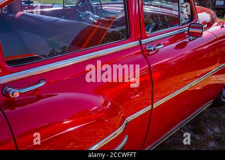 Savannah, GA / USA - April 21, 2018: 1953 Chevrolet 210 Sedan at a car show in Savannah, Georgia. Stock Photo