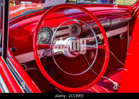 Savannah, GA / USA - April 21, 2018: 1953 Chevrolet 210 Sedan at a car show in Savannah, Georgia. Stock Photo