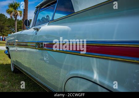 Savannah, GA / USA - April 21, 2018: 1959 Chevrolet Impala Convertible at a car show in Savannah, Georgia. Stock Photo