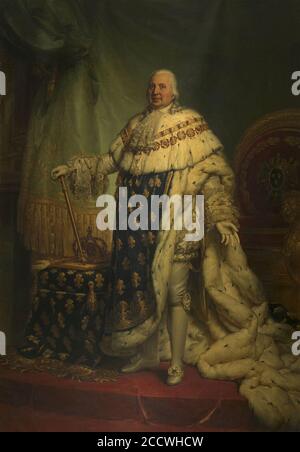 Jean-Baptiste Paulin Guérin (1783-1855) - Louis XVIII, King of France (1755-1824) Stock Photo