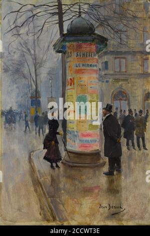 Jean Béraud, Parisian Street Scene. Stock Photo