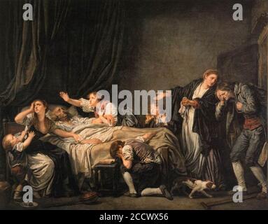 Jean-Baptiste Greuze - The Father's Curse - The Son Punished Stock Photo