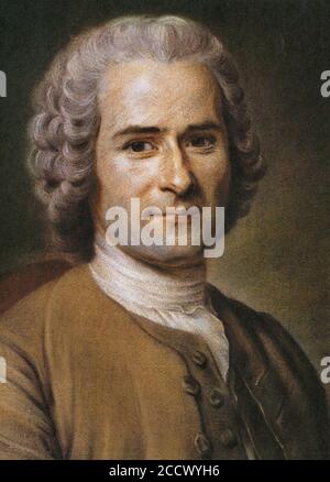 This portrait of Jean-Jacques Rousseau, painted by Briceau in 1791 ...