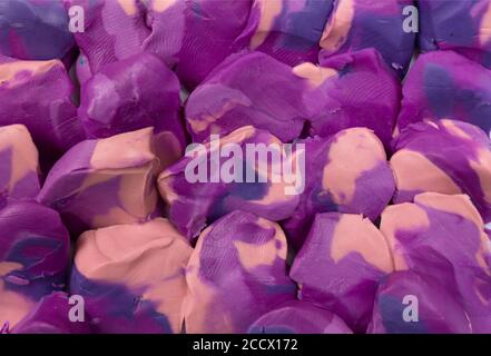 Violet plasticine scale background. Close up texture. Stock Photo