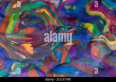 Colorful decorative marble background. Plasticine artwork texture. Stock Photo