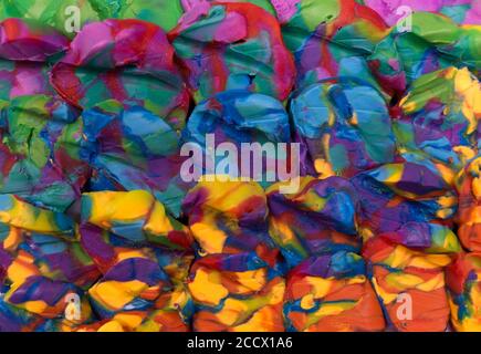 Colorful plasticine scale background. Close up texture. Stock Photo