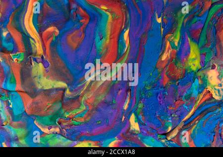 Colorful decorative marble background. Plasticine artwork texture. Stock Photo