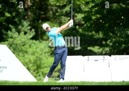 August 23, 2020: Rory McIlroy, of Northern Ireland, drives off the 16th tee during the final round of the Northern Trust PGA golf tournament in Norton, Mass. Eric Canha/CSM Stock Photo