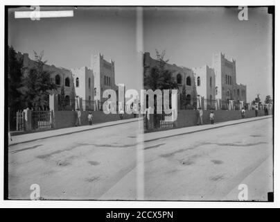 Jewish colonies and settlements. Tel Aviv. The gymnasium Stock Photo