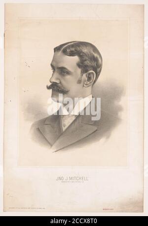 Jno. J. Mitchell. President of the Jno. J. Mitchell Co. Supplement to ‘The Sartorial Art Journal‘ October, 1892 Stock Photo