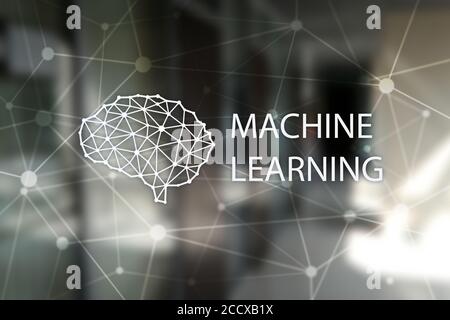 Machine learning technology and artificial intelligence in modern manufacturing Stock Photo