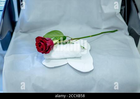 spa Saloon Decoration ,with flowers Stock Photo