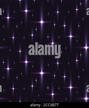 Seamless texture of the night sky with stars. Vector pattern for wrapping paper, wallpaper and your creativity Stock Vector