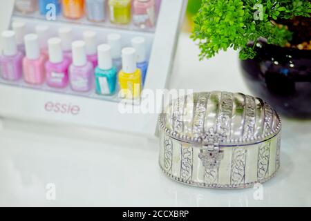 spa Saloon Decoration ,with flowers Stock Photo