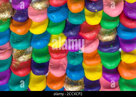 Colorful plasticine scale background. Close up texture. Stock Photo