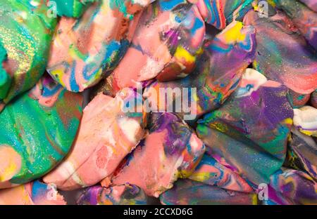 Colorful plasticine scale background. Close up texture. Stock Photo