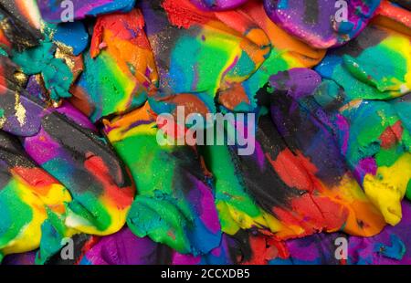 Colorful plasticine scale background. Close up texture. Stock Photo