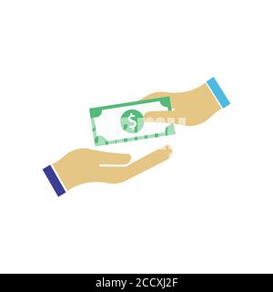Charity flat icon illustration, to commemorate the international day charity. Design template vector Stock Vector