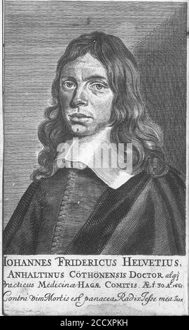 Johann Friedrich Helvetius. Stock Photo