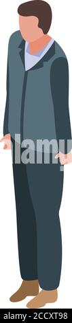 Best security service icon, isometric style Stock Vector